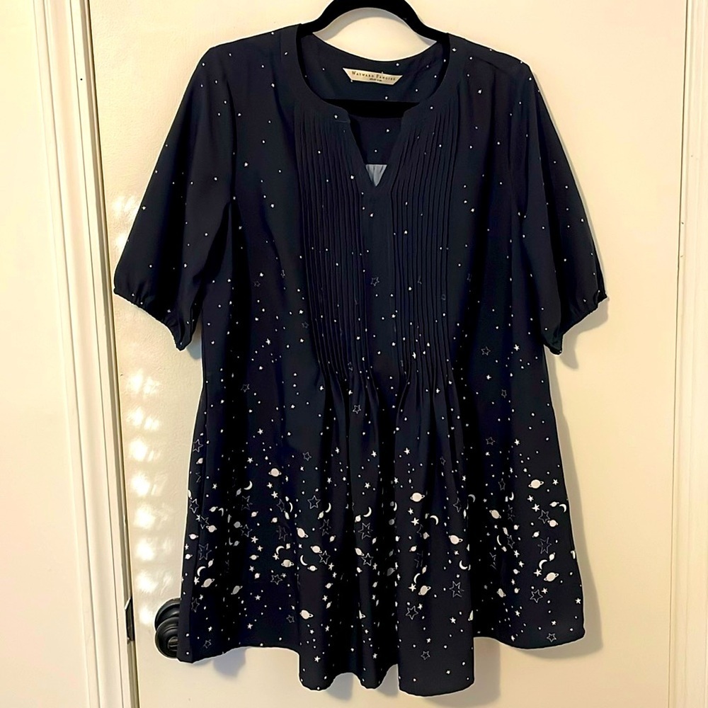 eShakti Wayward Fancies Celestial Long Shirt Dress 1x